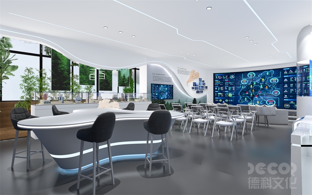 如何在科技展廳設計中展示科技與體育和娛樂產業的關聯？